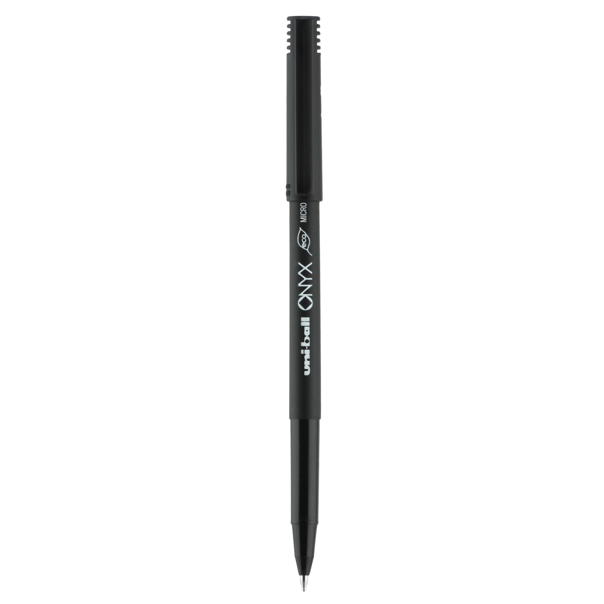 Uniball ONYX Rollerball Pens, Micro Point (0.5mm), Black Ink, 12 Count