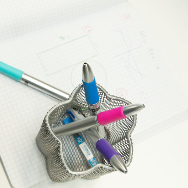 BAZIC Ballpoint 4-Color Retractable Pen Soft Grip, 1.0mm, (2/Pack), 4-Pack