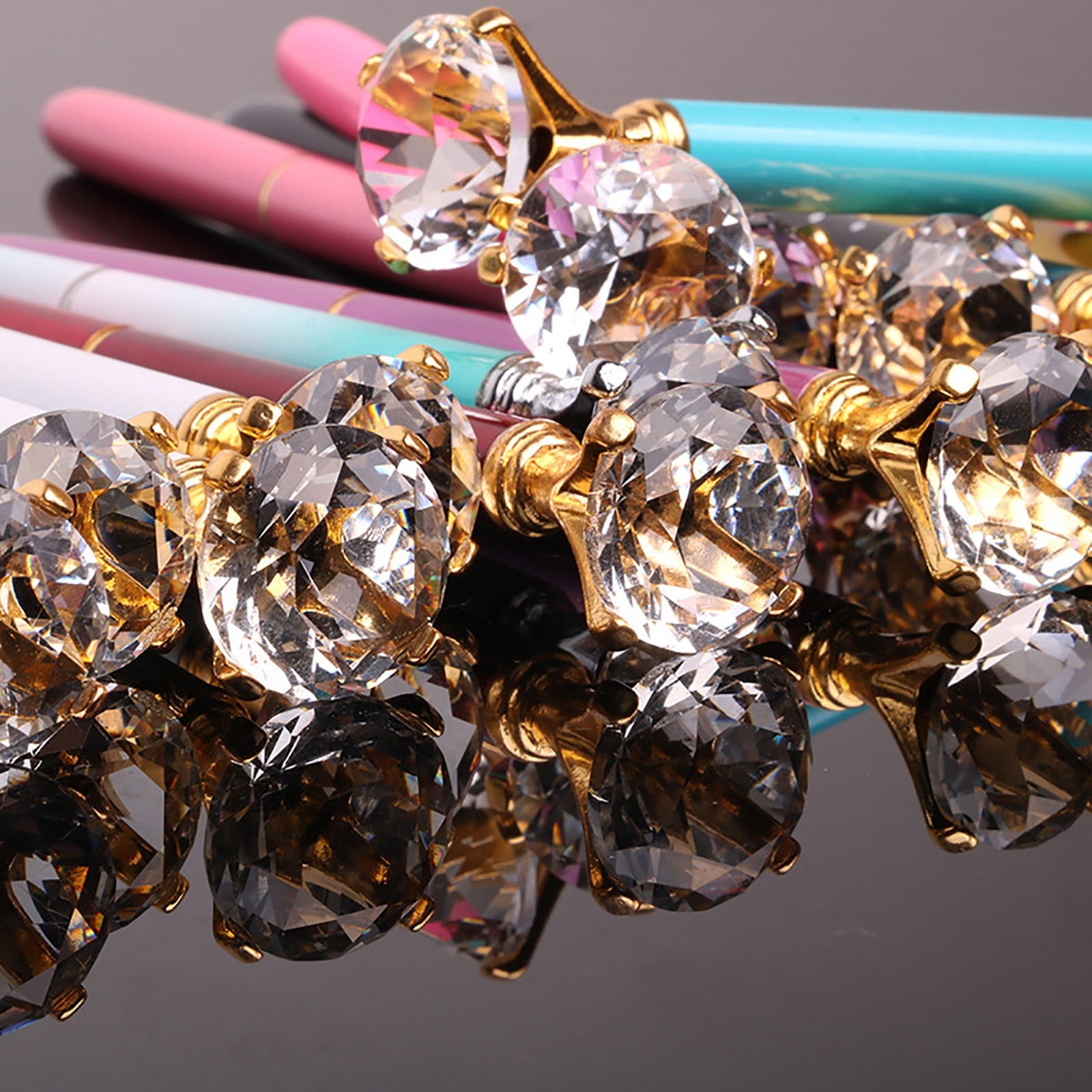 BCMMKLPP Big Diamond Pens-Bling Wedding Crystal Metal Ballpoint Pens, Idea Shower Bling Pen Guest Bridal Party Plan Diamond Wedding Gift Pen Christmas Gift Xmas 2ML Clearance!