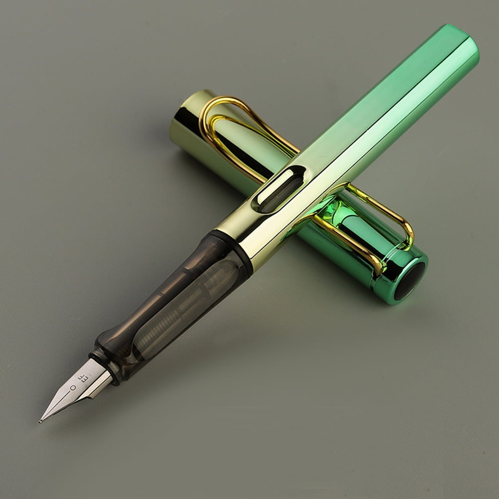 NUOLUX 5Pcs Students Practice Calligraphy Pen Portable Colored Fountain Pens with Ink Sacs