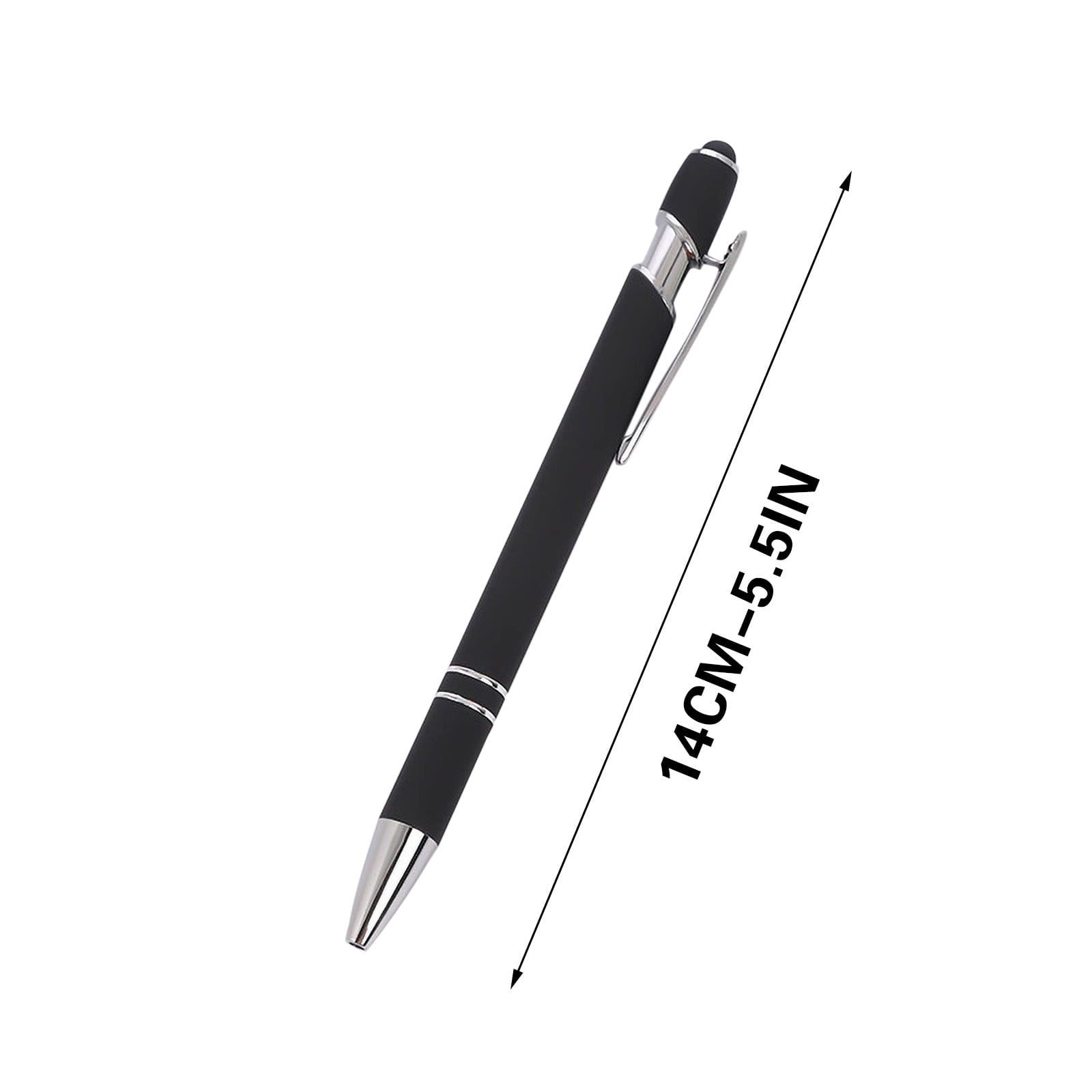 Harlier 2 in 1 Ballpoint Pen with Stylus Tip, Retractable Ballpoint Pen 1.0mm Medium Point Pen, Black Ink Writing Pen Multifunction Metal Stylus Pen for Touch Screens