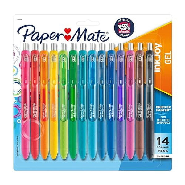Paper Mate InkJoy Pens, Gel Pens, Fine Point (0.5mm), Assorted, 14 Count