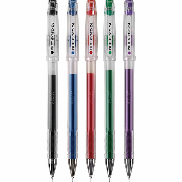 Pilot G-Tec-C Gel Ink Stick Pens, Ultra Fine Point, Assorted, 5 Pack