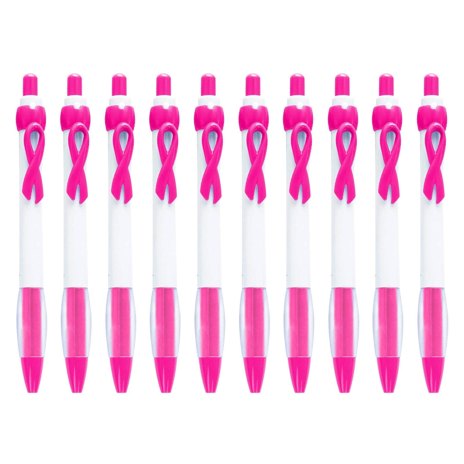 Awareness Mini Pens (10-Pack) - Custom Engraved Promotional Pens for Events, Conferences & Health Campaigns (Compact & Portable) | Ballpoint Pens, Cxui Pens Bulk Pink