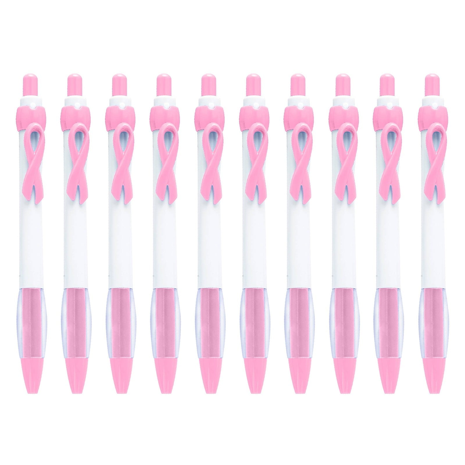 Awareness Mini Pens (10-Pack) - Custom Engraved Promotional Pens for Events, Conferences & Health Campaigns (Compact & Portable) | Ballpoint Pens, Cxui Pens Bulk Pink