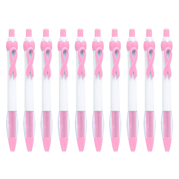 Awareness Mini Pens (10-Pack) - Custom Engraved Promotional Pens for Events, Conferences & Health Campaigns (Compact & Portable) | Ballpoint Pens, Cxui Pens Bulk Pink