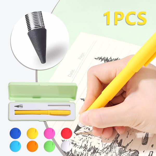 Gel Pens Erasable Gel Pens Everlasting Pen Erasable Pencils Metallic Inkless Metal Pen 1ML Black Technology No- Erasable- Eternal Pencil 2 In 2 for Office Supplies