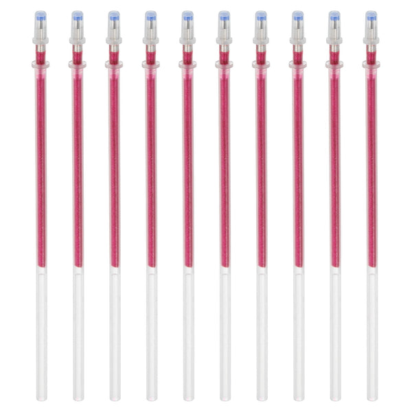 Uxcell 1mm Gel Pens Refills, 24 Pack Sparkle Metallic Ink Bold Point for Adults Coloring Books  , Rose Red