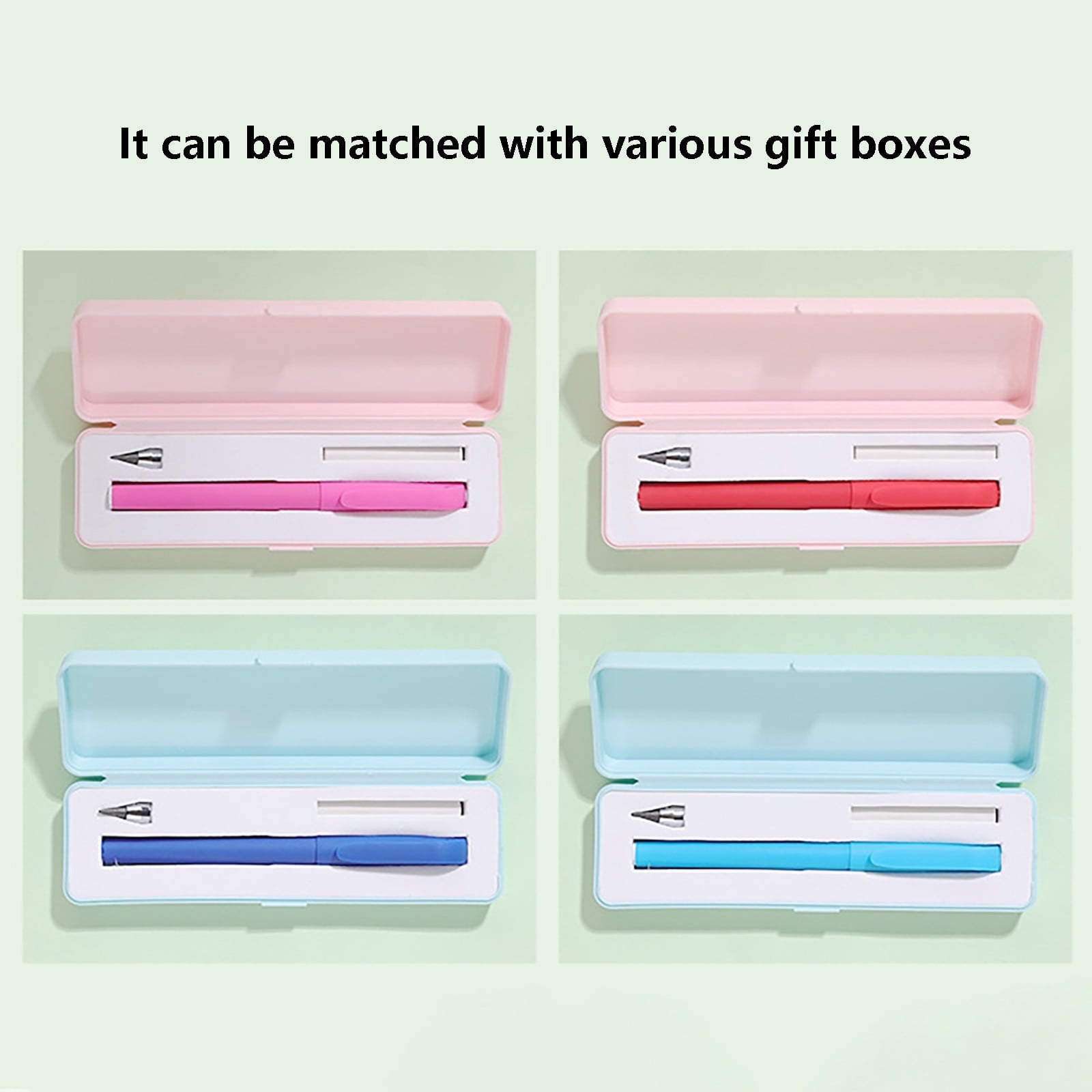 Gel Pens Erasable Gel Pens Everlasting Pen Erasable Pencils Metallic Inkless Metal Pen 1ML Black Technology No- Erasable- Eternal Pencil 2 In 2 for Office Supplies