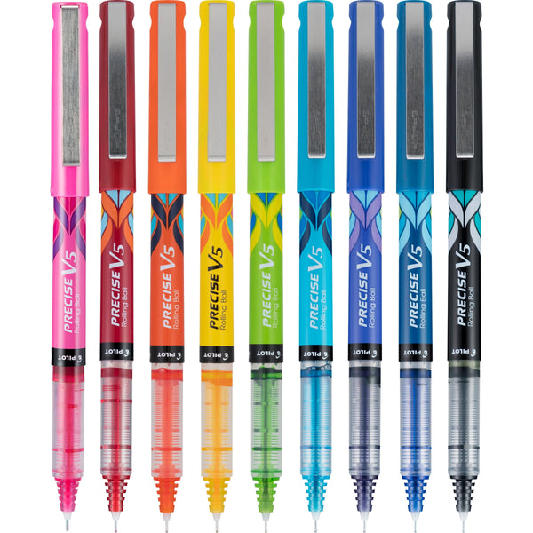 Pilot Precise V5 Stick Pens, Extra Fine Point, Assorted Colors, 9 Count