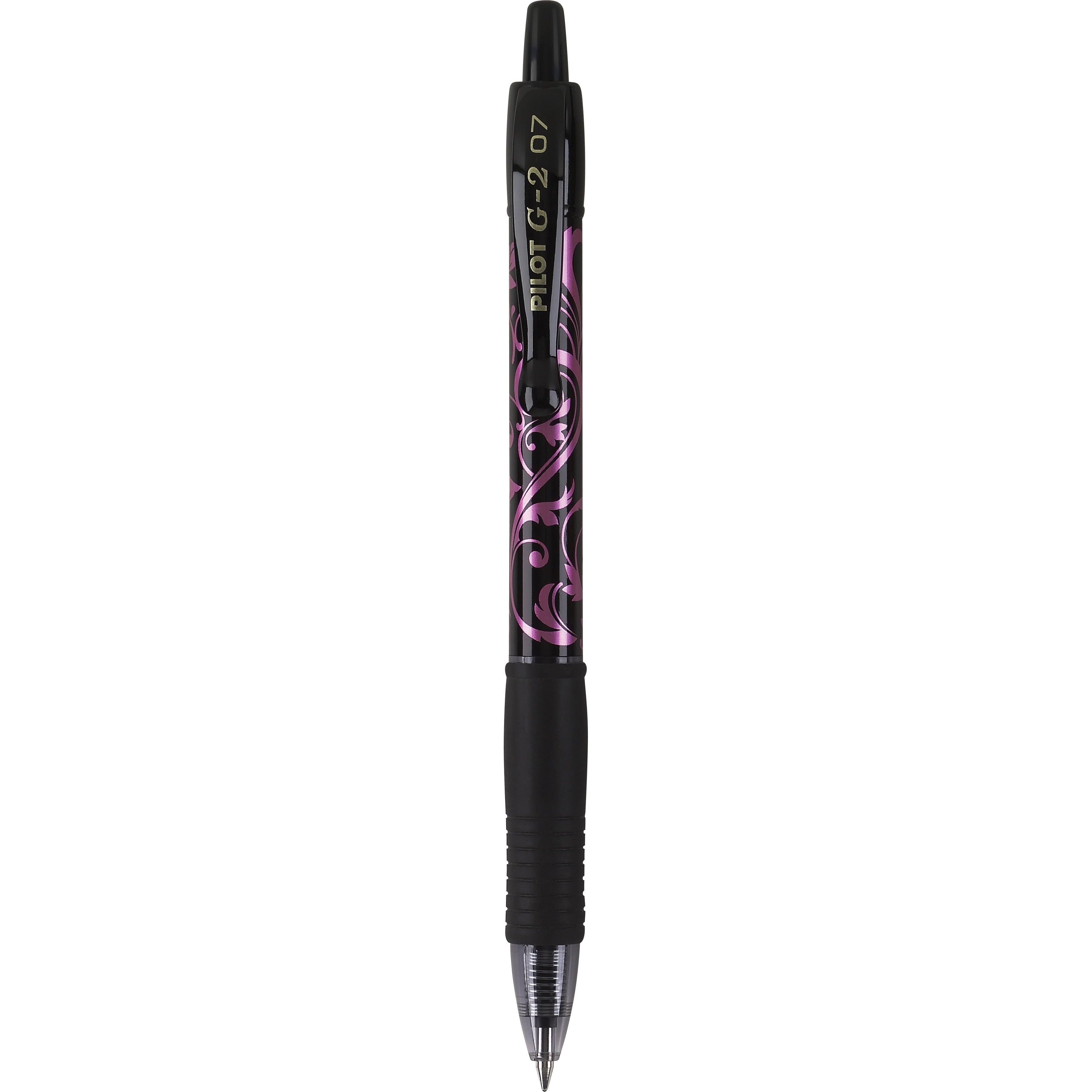 Pilot G2 Fashion Retractable Gel Ink Pens, Fine Point, Assorted Barrels, Black Ink, 5 Count