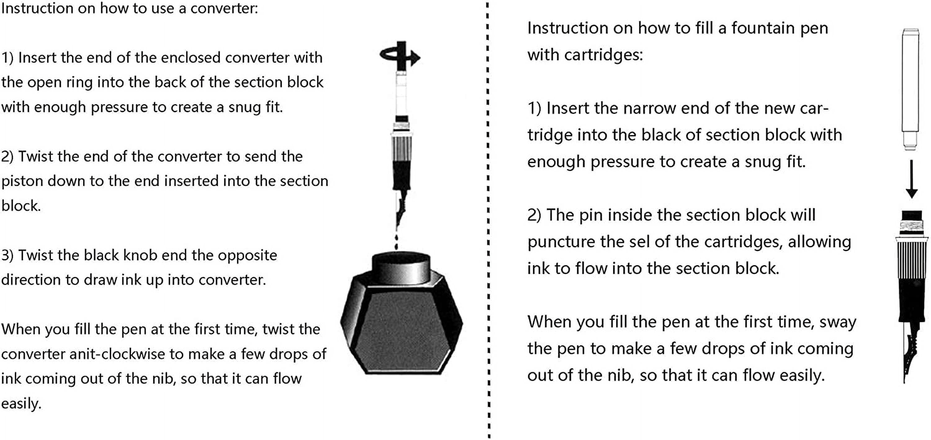 Fanzey Black Forest Fountain Pen, 0.38 mm, Black Ink